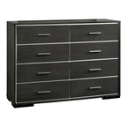 Commode et miroir contemporains 2 pièces 8 tiroirs Furniture of America Kastela, gris