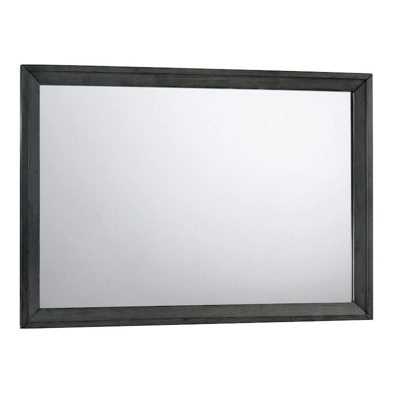 Commode et miroir contemporains 2 pièces 8 tiroirs Furniture of America Kastela, gris