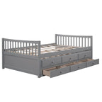 Lit de repos grand format avec lit gigogne une place et tiroirs