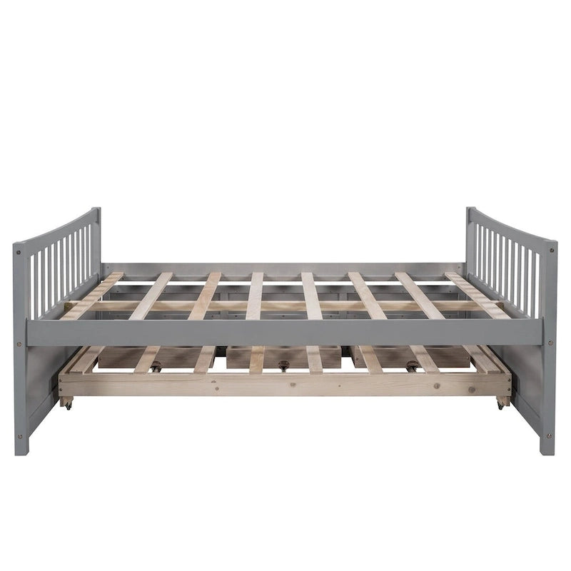 Lit de repos grand format avec lit gigogne une place et tiroirs