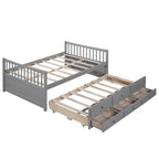 Lit de repos grand format avec lit gigogne une place et tiroirs