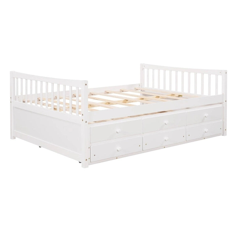 Lit de repos grand format avec lit gigogne une place et tiroirs