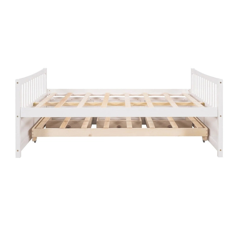 Lit de repos grand format avec lit gigogne une place et tiroirs