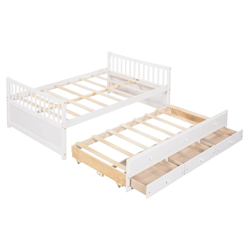 Lit de repos grand format avec lit gigogne une place et tiroirs