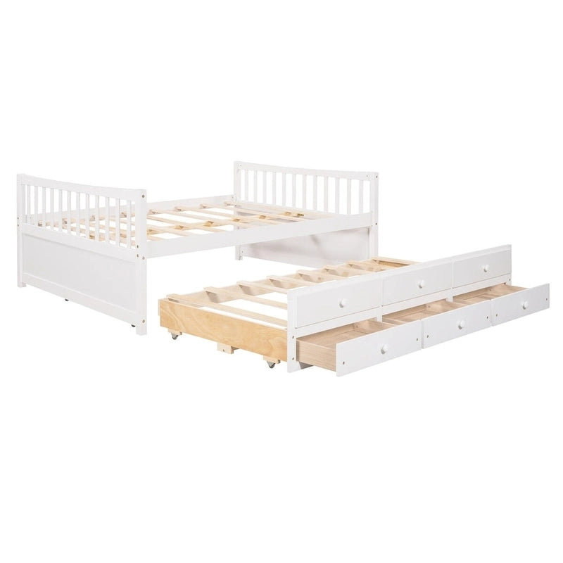 Lit de repos grand format avec lit gigogne une place et tiroirs
