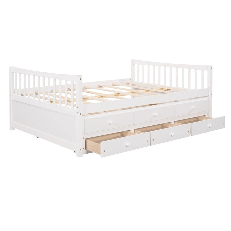 Lit de repos grand format avec lit gigogne une place et tiroirs