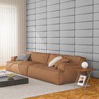 Art3d 9,84 x 23,62 Tête de lit adhésive, Lot de 12, Panneaux muraux insonorisants 3D, Panneau mural rembourré