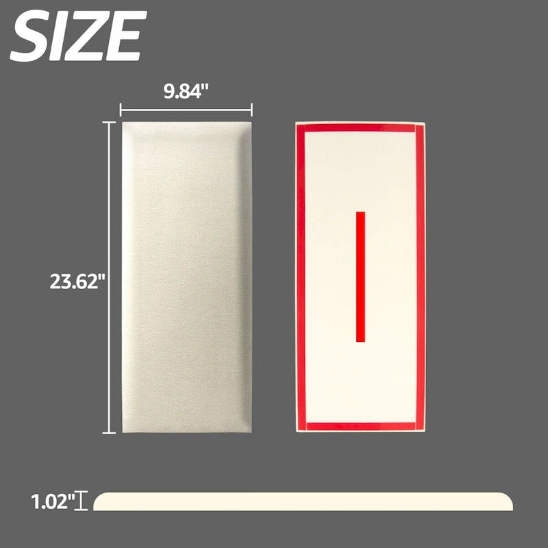 Art3d 9,84 x 23,62 Tête de lit adhésive, Lot de 12, Panneaux muraux insonorisants 3D, Panneau mural rembourré