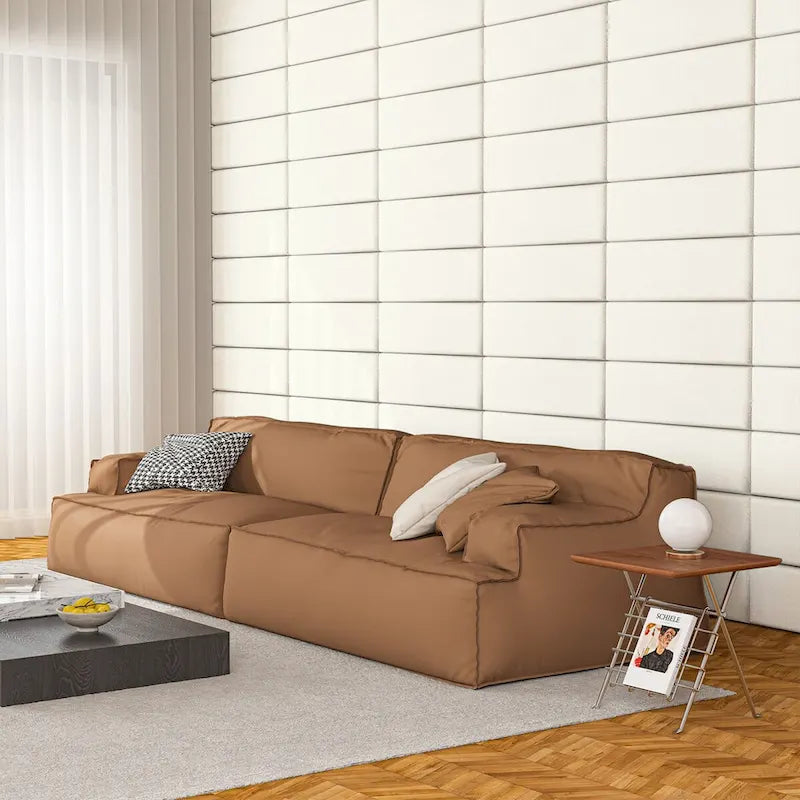 Art3d 9,84 x 23,62 Tête de lit adhésive, Lot de 12, Panneaux muraux insonorisants 3D, Panneau mural rembourré