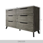 Commode en bois vintage et chic à 6 tiroirs de CraftPorch