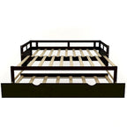 Lit gigogne extensible, Lit gigogne en bois avec tiroir-lit