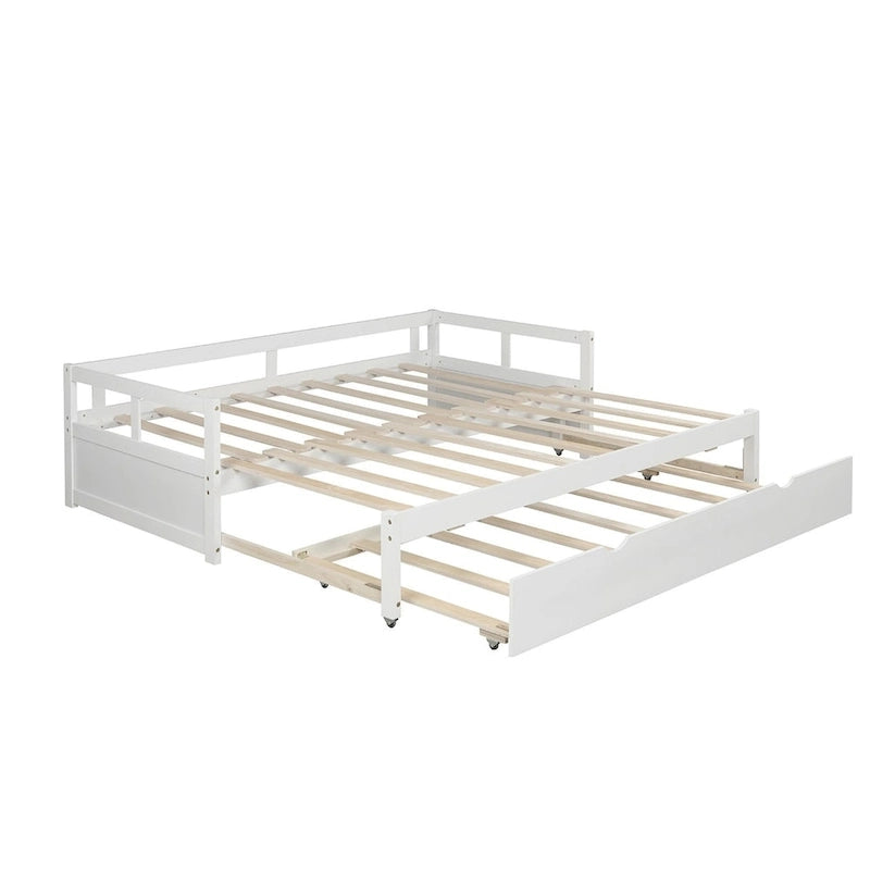 Lit gigogne extensible, Lit gigogne en bois avec tiroir-lit