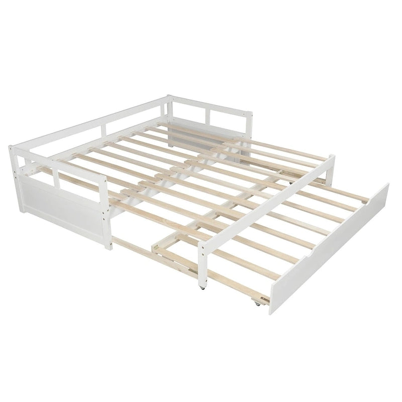 Lit gigogne extensible, Lit gigogne en bois avec tiroir-lit