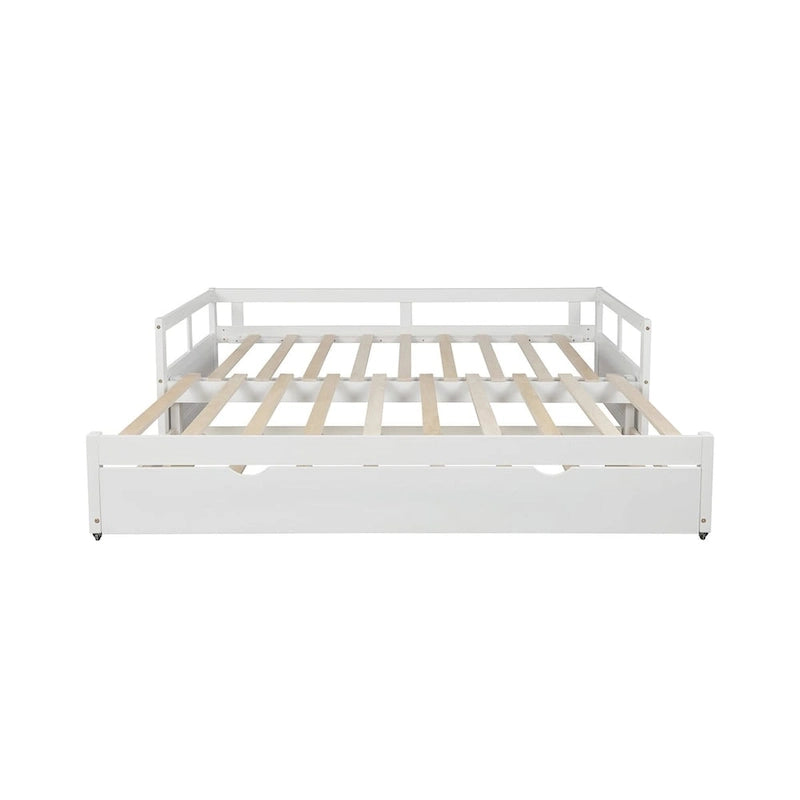 Lit gigogne extensible, Lit gigogne en bois avec tiroir-lit