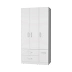Armoire Douglas en mélamine, deux tiroirs, tringle à vêtements - S/O