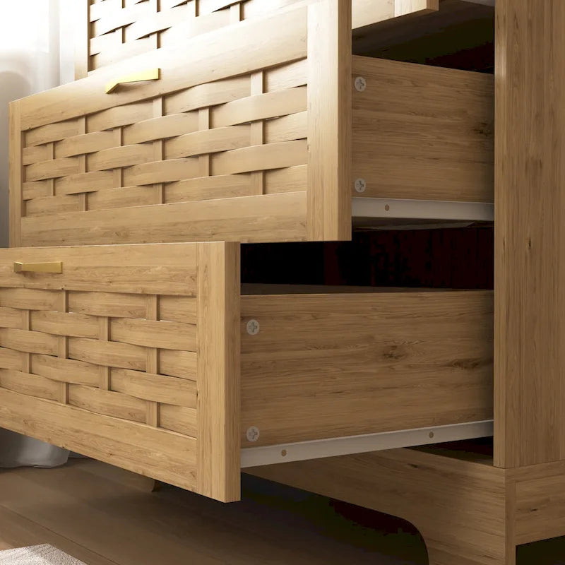 Commode de chambre 4 tiroirs en bois style fermier
