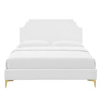 Lit plateforme queen en velours Sienna Performance