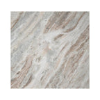 Table d'appoint en marbre naturel contemporain faite à la main en forme de T Venus 18.5, gris/beige, par JONATHAN Y.