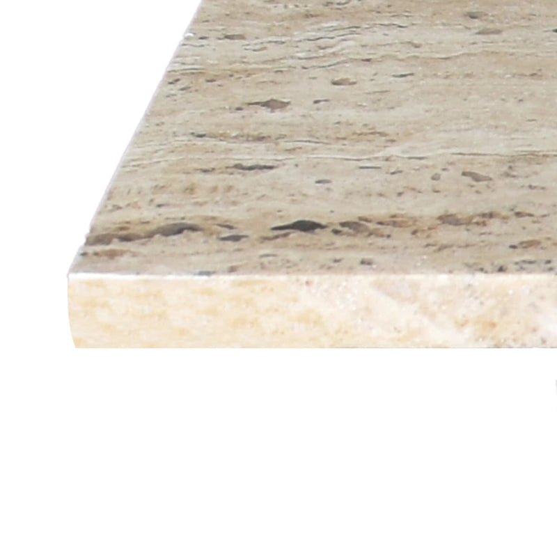 Table d'appoint en marbre naturel contemporain faite à la main en forme de T Venus 18.5, gris/beige, par JONATHAN Y.