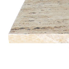 Table d'appoint en marbre naturel contemporain faite à la main en forme de T Venus 18.5, gris/beige, par JONATHAN Y.