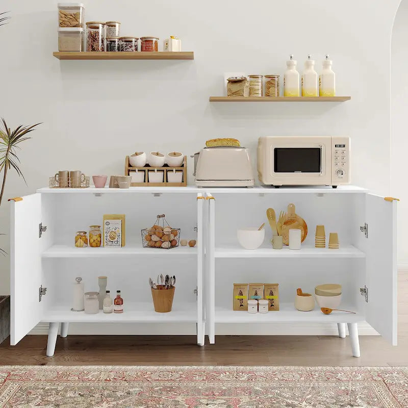 JASIWAY Buffet de cuisine avec portes ondulées Blister