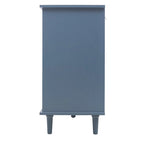 Armoire de rangement 2 portes 3 tiroirs vert foncé / bleu – Chambre