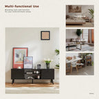 Meuble TV, Meuble TV moderne du milieu du siècle pour téléviseur de 55/60 pouces, Meuble TV de style ferme, Meuble de rangement pour salon