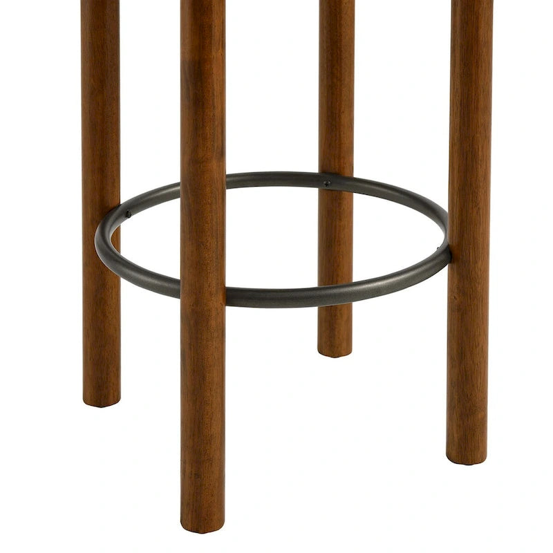 Tabourets de comptoir en tissu bouclé Fable - Lot de 2