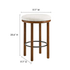Tabourets de comptoir en tissu bouclé Fable - Lot de 2