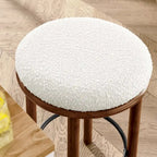 Tabourets de comptoir en tissu bouclé Fable - Lot de 2