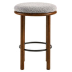 Tabourets de comptoir en tissu bouclé Fable - Lot de 2