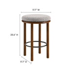 Tabourets de comptoir en tissu bouclé Fable - Lot de 2