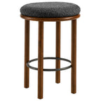Tabourets de comptoir en tissu bouclé Fable - Lot de 2