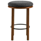 Tabourets de comptoir en tissu bouclé Fable - Lot de 2