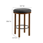 Tabourets de comptoir en tissu bouclé Fable - Lot de 2