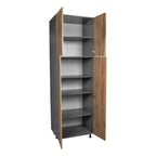 Armoire utilitaire 36 x 90 à quatre portes-gris - 36 x 90 x 23 3/8