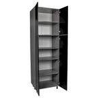 Armoire utilitaire 36 x 90 à quatre portes-gris - 36 x 90 x 23 3/8