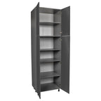 Armoire utilitaire 36 x 90 à quatre portes-gris - 36 x 90 x 23 3/8