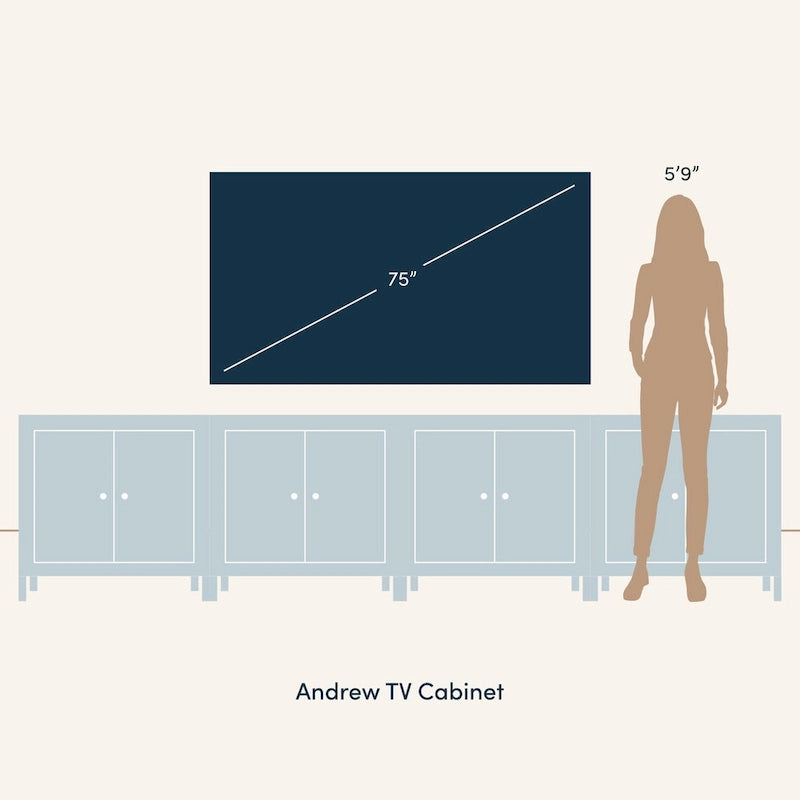 Meuble de rangement Andrew Bohemian pour entrée ou buffet de cuisine, meuble TV ou meuble d'appoint en rotin avec pieds en métal
