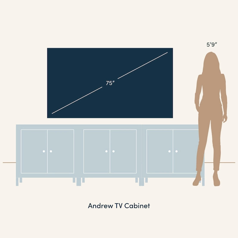 Meuble de rangement Andrew Bohemian pour entrée ou buffet de cuisine, meuble TV ou meuble d'appoint en rotin avec pieds en métal