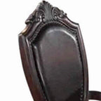 Fauteuil Royal Traditionnel en Bois d'Hévéa, Lot de 2, Marron