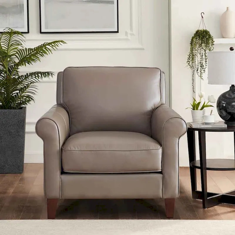 Ensemble de canapé en cuir pleine fleur Hydeline Laguna, canapé et fauteuil - Canapé, fauteuil