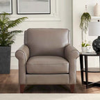 Ensemble de canapé en cuir pleine fleur Hydeline Laguna, canapé et fauteuil - Canapé, fauteuil