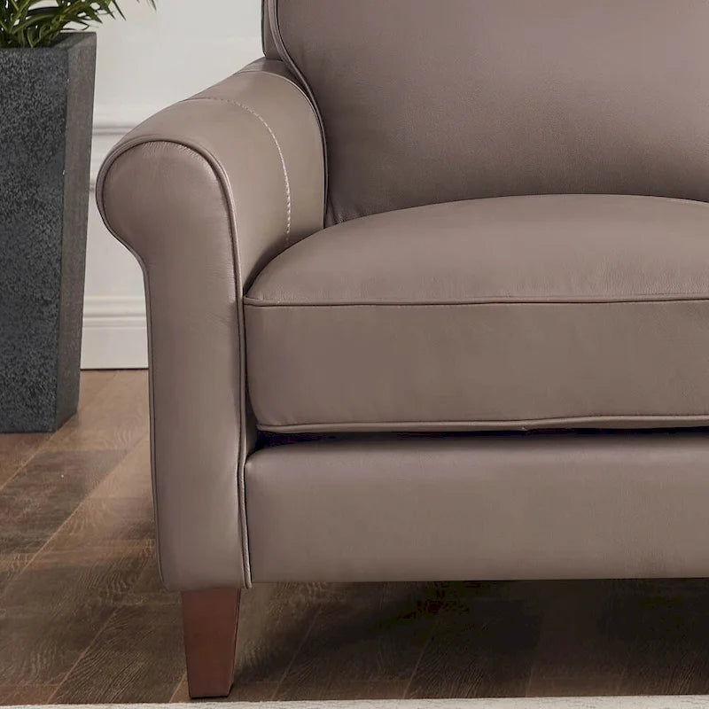 Ensemble de canapé en cuir pleine fleur Hydeline Laguna, canapé et fauteuil - Canapé, fauteuil