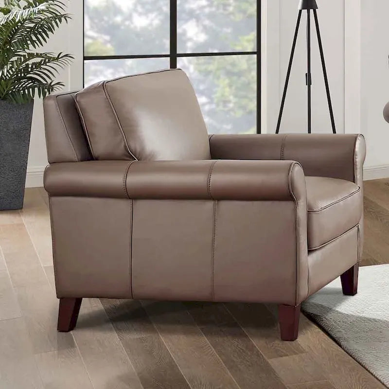 Ensemble de canapé en cuir pleine fleur Hydeline Laguna, canapé et fauteuil - Canapé, fauteuil