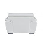 HomeRoots Fauteuil et demi en cuir véritable - 38