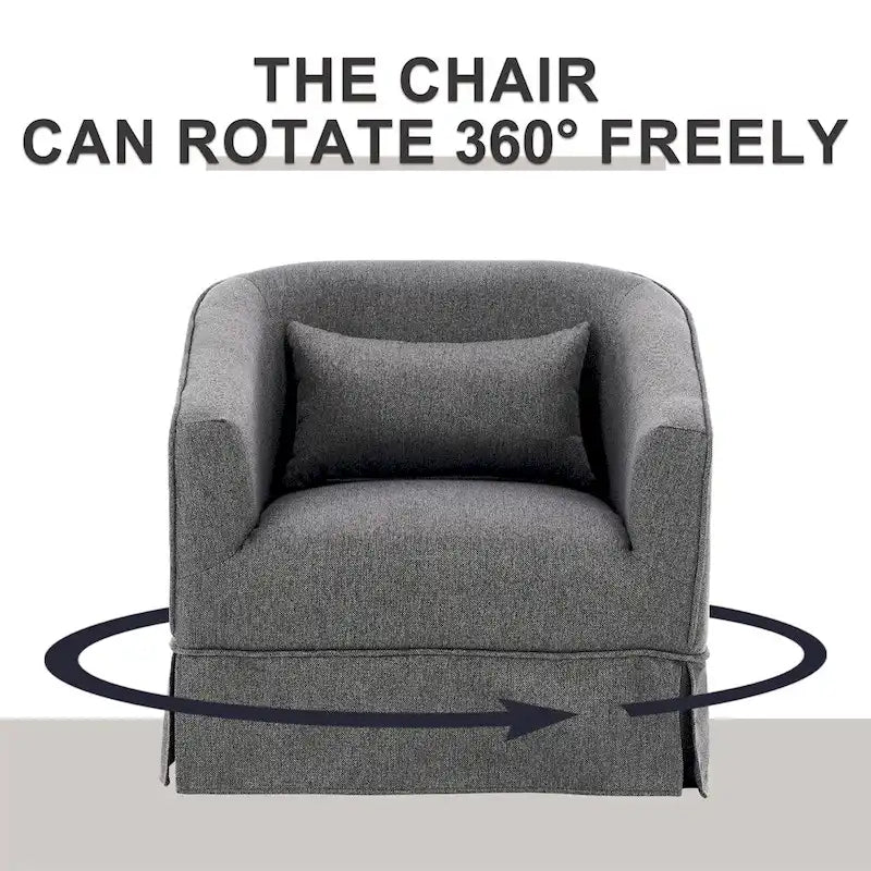 Fauteuil pivotant avec repose-pieds et piètement en métal noir