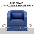 Fauteuil pivotant avec repose-pieds et piètement en métal noir