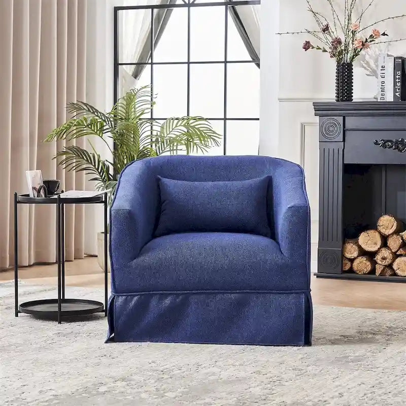Fauteuil pivotant avec repose-pieds et piètement en métal noir