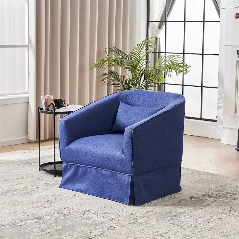Fauteuil pivotant avec repose-pieds et piètement en métal noir